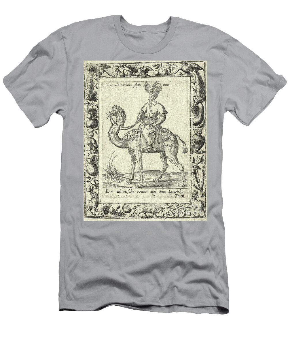 Arabian Hunter Riding a Camel 1577 Dutch School T-Shirt