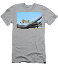 Male Cheetah Stretching and Yawning on a Fallen Tree Trunk Eric Baccega Natureplcom T-Shirt