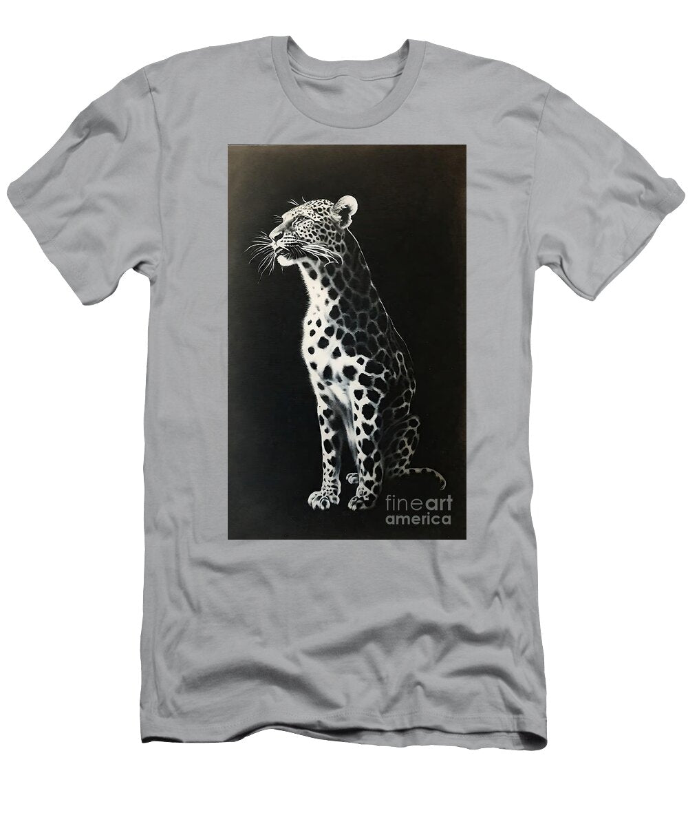 Painting Leopard Animal Nature Wildlife Cat Wild N Akkash T-Shirt