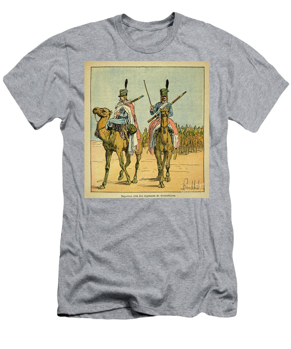The Memorial of Saint Helene During the Egyptian Campaign Napoleon Bonaparte Created Regiments of Camels Lithograph Louis Charles Bombled T-Shirt